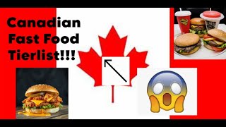 BEST CANADIAN FAST FOOD TIERLIST BY A REAL CANADIAN [upl. by Schroeder]