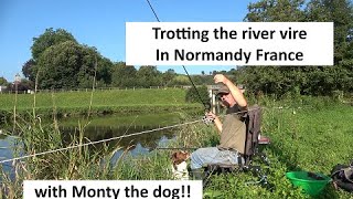 stick float fishing on the river Vire in Normandy France [upl. by Masuh]