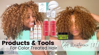 Products amp Tools For Color Treated Natural Hair  Hair Color Maintenance 101 [upl. by Seften708]