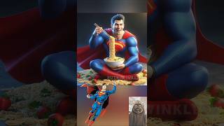 Superheroes eat noodles 💥☺️Marvel amp DCAll Characters avengers marvel spiderman shorts [upl. by Akessej]