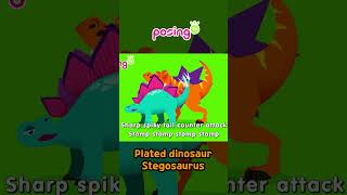 💥Sharp spiky tail Stegosaurus  Dinosaurus Songs  posingTV shorts [upl. by Eenolem831]