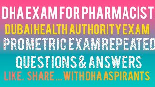 DHA EXAM FOR PHARMACIST MCQS FOR DHA LATEST DHA EXAM QUESTIONS PROMETRIC EXAM QUESTIONS FOR DHA [upl. by Nofets]