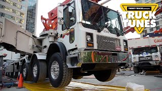 Concrete Boom Pump for Children  Truck Tunes for Kids  Twenty Trucks Channel [upl. by Anissa591]