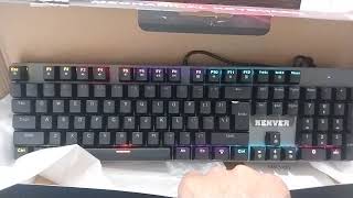 KENVER km 100 mechanical keyboard blue switch rgb backlight keyboard [upl. by Ardelle]