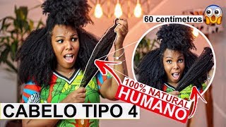 MELHOR ALONGAMENTO DE CABELO CRESPO 100 NATURAL  TICTAC  por Luany Cristina [upl. by Homere]