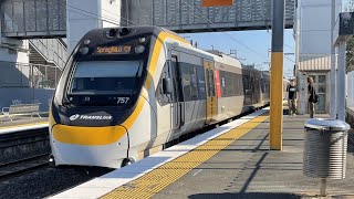 Queensland Rail New Generation Rollingstock NGR 757 Springfield line  Lawnton to Strathpine [upl. by Anaihsat]