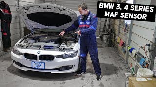 BMW MAF SENSOR LOCATION REPLACEMENT EXPLAINED BMW F30 F31 F32 F33 F34 316i 318i 320i 328i 418i 420i [upl. by Aneri407]