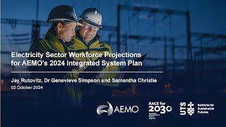 Australian Electricity Workforce for the 2024 Integrated System Plan webinar [upl. by Dina469]