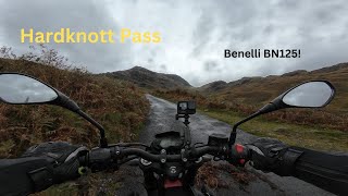 Hardknott Pass on a Benelli BN125 [upl. by Hekking]