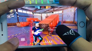 FREE FIRE HANDCAM GAMEPLAY BY SARKAR  IPHONE 8 PLUS 💛 [upl. by Ahsiekram]