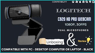 Logitech C920 HD Pro Webcam  1080p 30FPS  Dual Microphones Autofocus Computer or Laptop  Black [upl. by Gonzalez]