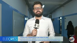 Mais de 58 mil eleitores votam na Escola Mirandolina de Almeida Canto em Piracicaba [upl. by Cloots]