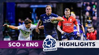 HIGHLIGHTS  Scotland v England  Guinness Mens Six Nations 2024 [upl. by Yerffej44]