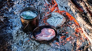 SOLO HIKE  INTO THE WILD  BUSHCRAFT  CAMPING  OUTDOORS  WILDLIFE  HIKING  CAMPFIRE COOKING [upl. by Billat]