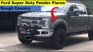 20172019 F250 Rough Country Fender Flare Installation and Review [upl. by Fagin]