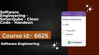Software Engineering  SonarQube  Clean Code  Handson  6625 ieolve [upl. by Karry410]