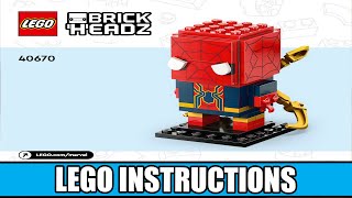 LEGO Instructions  BrickHeadz  40670  Iron SpiderMan – Marvel Super Heroes [upl. by Cindelyn]