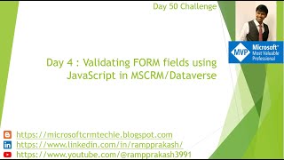 Validating Form Fields using JavaScript in MSCRMDataverse [upl. by Ynobe]