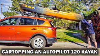 Cartopping an Old Town AutoPilot 120 Kayak [upl. by Ynes695]