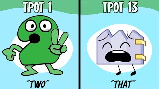 BFDI Every TPOT Intro 113 Evolution [upl. by Aix]