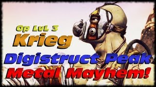 Borderlands 2 Level 72 Melee Krieg Over Power Level 3 Digistruct Peak DLC Metal Mayhem Gameplay [upl. by Ahsoik288]