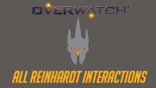 Overwatch  All Reinhardt Interactions V2  Unique Kill Quotes [upl. by Storm]