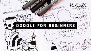 Doodle for Beginners  Draw with Me StepbyStep [upl. by Nyrek48]