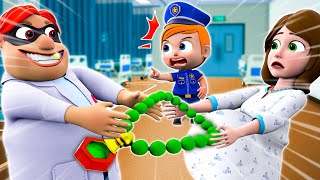 FAKE Doctor Go Away 🚨  Smart Kid Saves Mommy Pregnant 👶🥇  NEW✨ Nursery Rhymes for Kids [upl. by Anivad]