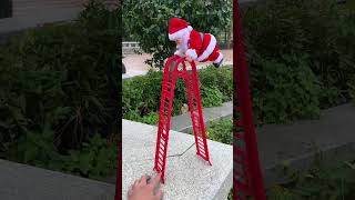 Santa Claus climb stairs toys kibtoy toys toy cute funny christmastreetoys [upl. by Bryna]