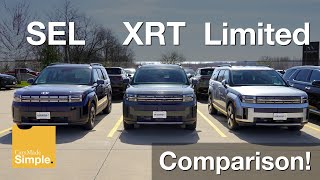 2025 Hyundai Santa Fe SEL vs XRT vs Limited  Side by Side Trim Comparison [upl. by Ahcas]