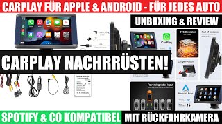 CarPlay nachrüsten Apple CarPlay für alte Fahrzeuge nachrüsten  Android CarPlay  Rückfahrkamera [upl. by Tebazile]