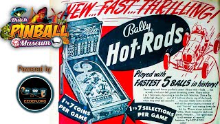 Pinball History  Skill versus Luck 1949 Bally HotRods pinball machine [upl. by Brandice]