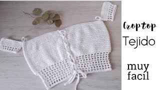 Como hacer un croptop tejido a crochet paso a paso Facil [upl. by Tekla]