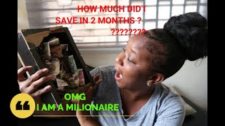 I OPENED MY PIGGY BANK AKA KOLO AFTER 2MONTHS GUESS HOW MUCH I SAVED [upl. by Breen]