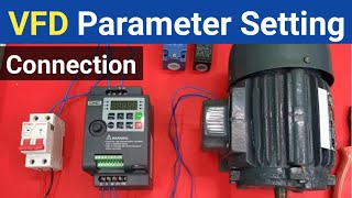 Variable Frequency Drive Connection and Parameter Setting in Hindi VFD के parameter कैसे सेट करें [upl. by Odnalor489]