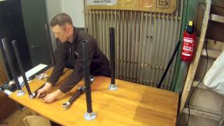 Tutorial Verstellbarer Stehtisch Eigenbau DIY Standing Desk Alle Details sind in der Beschreibung [upl. by Eatnod]