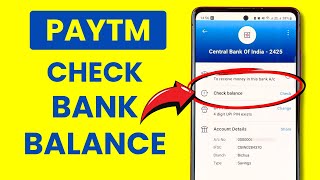 How to Check Bank Balance in Paytm Application Find Bank Balance in Paytm App [upl. by Vogeley]