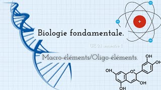 UE 21 Biologie Fondamentale MacroélémentsOligoéléments [upl. by Eicnahc]