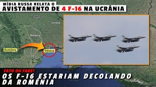 F16 já operando na Ucrânia Mídias russas afirmam avistamento de 4 F16 sobre Odessa OTAN nega [upl. by Wise138]