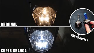 LAMPADA SUPER BRANCA PERMITIDA QUE NÃO DA MULTA NA START 160 [upl. by Annoyek]