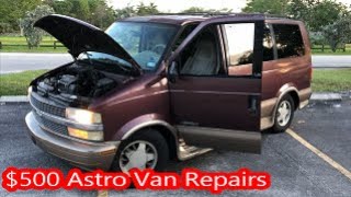 Fixing Astro Van Power Windows Door Handle AC HVAC control panel hose [upl. by Syhr]