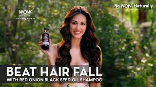 WOW Skin Science Red Onion Black Seed Oil Shampoo For 10x Stronger Hair ft Disha Patani [upl. by Pascal377]