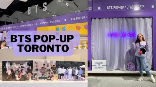 BTS POPUP  SPACE OF BTS IN TORONTO 💜  vlog [upl. by Sucitivel]