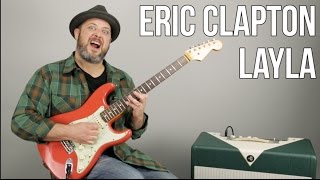 Eric Clapton Layla Electric Guitar Lesson  Tutorial [upl. by Shiller]