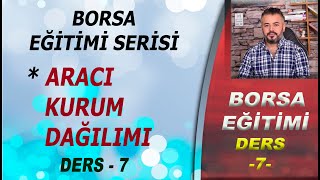 BORSA EĞİTİMİ  DERS  7  ARACI KURUM DAĞILIMI NEDİR   teknikanalist teknikanaliz borsaeğitimi [upl. by Nuri]