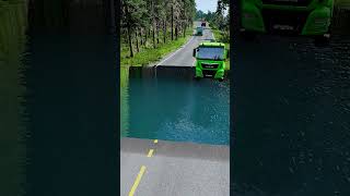 Tanker truck vs water pit 11  carsvswaterpit beamngdrive doubleflatbedtrailertruckvsspeedbumps [upl. by Sungam]