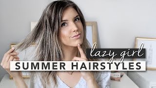 3 Lazy Girl Summer Hairstyles for FINE HAIR [upl. by Cutty]