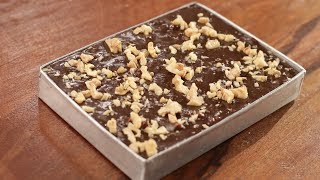 Chocolate Walnut Fudge  Cooking with California Walnuts  Sanjeev Kapoor Khazana [upl. by Joscelin]