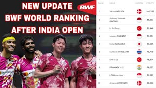 UPDATE BWF WORLD RANKING AFTER INDIA OPEN 2024 [upl. by Liebowitz210]