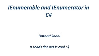 IEnumerable and IEnumerator Interface in C [upl. by Adeirf57]